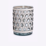 Vaso Vidro Estrela Couro 20x29h | Off White