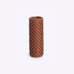 Vaso Onda Maia Vidro e Couro 9x24h | Whisky