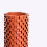 Vaso Onda Maia Vidro e Couro 10x35h | Terracota