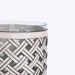 Vaso de Vidro Trama Dupla 22x33h | Off White