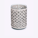 Vaso de Vidro Trama Dupla 22x33h | Off White