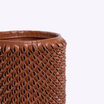 Vaso de Vidro e Couro Ouriço 20Dx20H | Whisky