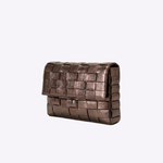 Bolsa Dominó Couro Tressê | Pewter