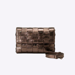 Bolsa Dominó Couro Tressê | Pewter