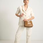 Bolsa Mini Marcela Crossbody Couro | Preto, Ouro