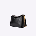 Bolsa Mini Marcela Crossbody Couro | Preto, Ouro