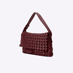 Bolsa Emma Couro Tressê Nó | Açaí