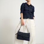 Bolsa Emma Couro Tressê Nó | Açaí