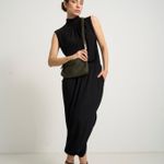 Bolsa Mini Solange Couro Tressê Tela Camurça | Açaí, Marsala