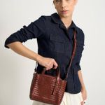 Bolsa Tote Audrey Mini Couro Tressê | Militar