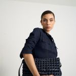 Bolsa Emma Couro Tressê Nó | Açaí