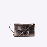 Bolsa Nara Couro Metalic Bala | Carbono