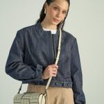 Bolsa Cindy Couro Tressê | Pewter