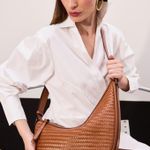 Bolsa Renata Couro Tressê | Whisky