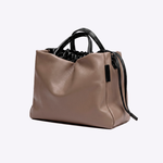 Bolsa Eliana Média Couro | Grigio, Preto