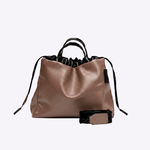 Bolsa Eliana Média Couro | Grigio, Preto