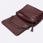 Bolsa Genevive Couro | Bordô, Ônix