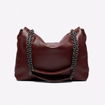 Bolsa Genevive Couro | Bordô, Ônix