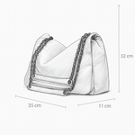 Bolsa Genevive Couro | Bordô, Ônix
