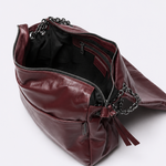 Bolsa Genevive Couro | Bordô, Ônix