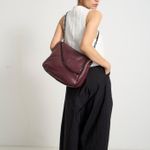 Bolsa Genevive Couro | Bordô, Ônix