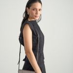 Bolsa Nara Couro | Prata Velho