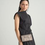Bolsa Nara Couro | Prata Velho
