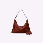 Bolsa Mini Solange Couro Tressê Tela | Café