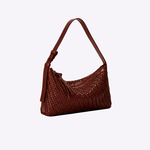 Bolsa Mini Solange Couro Tressê Tela | Café