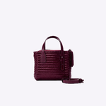 Bolsa Tote Audrey Mini Couro Tressê | Açaí