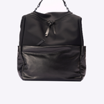 Mochila Osaka Couro e Tecido Tecnológico | Preto, Preto