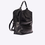 Mochila Osaka Couro e Tecido Tecnológico | Preto, Preto