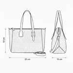 Bolsa Tote Audrey Mini Couro Tressê | Khaki