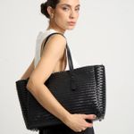 Tote Audrey Couro Tressê | Café