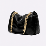 Bolsa Genevive Couro | Preto, Ouro