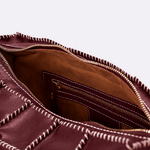 Bolsa Janis Crossbody Couro Patchwork | Açaí, Cru