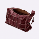Bolsa Janis Crossbody Couro Patchwork | Açaí, Cru