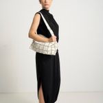 Bolsa Janis Crossbody Couro Patchwork | Açaí, Cru