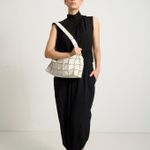 Bolsa Janis Crossbody Couro Patchwork | Açaí, Cru