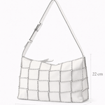 Bolsa Janis Crossbody Couro Patchwork | Açaí, Cru