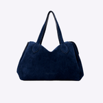 Bolsa Janaina Couro Camurça | Marinho