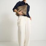 Bolsa Yolanda Couro Camurça Tressê Nó | Khaki, Rato