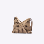 Bolsa Yolanda Couro Camurça Tressê Nó | Khaki, Rato