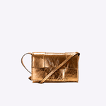 Bolsa Nara Couro Metalic Bala | Bronze