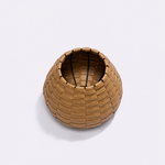Vaso Vulcão Maia Couro Tressê 25x15h | Toffee