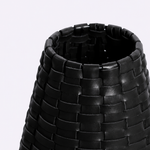 Vaso de Couro Tondo 10x25h | Preto