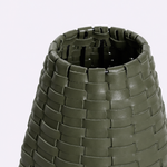 Vaso de Couro Tondo 10x25h | Verde