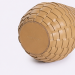 Vaso de Couro Tondo 10x25h | Coffee
