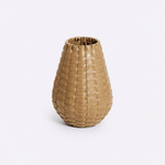 Vaso de Couro Tondo 10x25h | Coffee