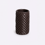 Vaso Onda Maia Vidro e Couro 12x24h | Café